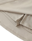 High-waist A-line skirt in light coffee and white, alternate view
