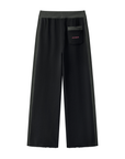 Women's Colour Block Raw Hem Sweatpants - Black/Pink