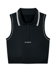 Women's Polo Yoga Tank Top Black/White