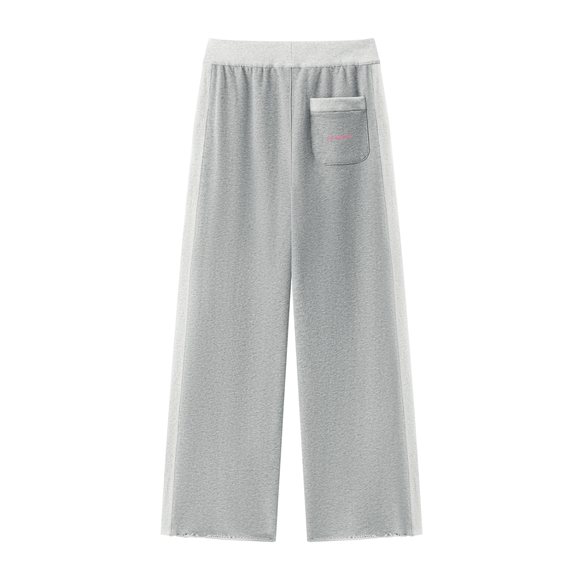 Women's Colour Block Raw Hem Sweatpants - Flower Gray/Pink