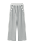 Women's Colour Block Raw Hem Sweatpants - Flower Gray/Pink