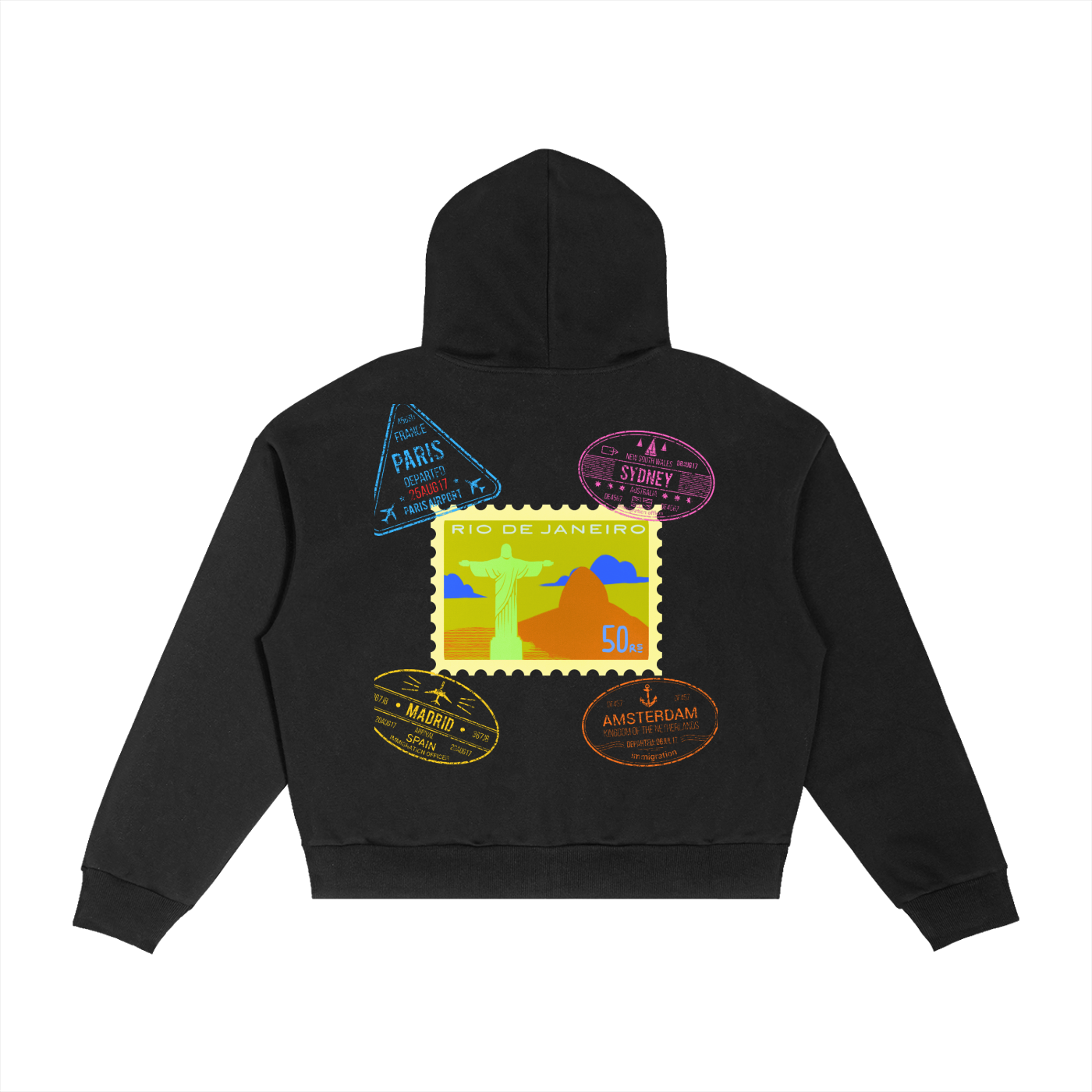 Cropped Hoodie - Black