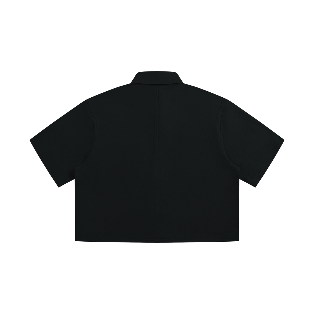 Women’s Crop Short Sleeve Shirt - Black/Pink