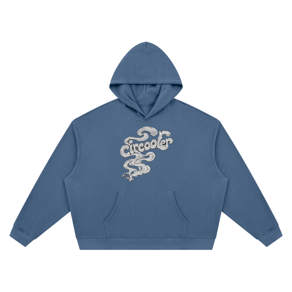 Circooler Waffle Wizard Hoodie in Jeans Blue
