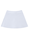 High-Waist Pocketed A-Line Skirt -White/Pink
