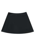 High-Waist Pocketed A-Line Skirt - Black/White