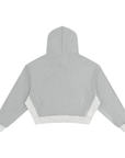 Women’s Colour Block Hoodie - Flower Gray/Pink