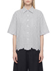 Distressed plaid boxy shirt, view 6