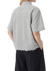 Distressed plaid boxy shirt, view 7