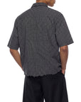 Distressed plaid boxy shirt, view 5