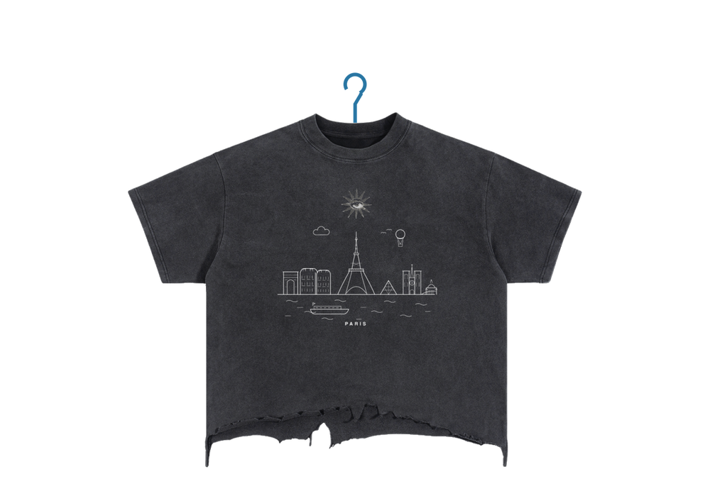 Paris Distressed T-shirt